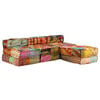 vidaXL 3-personers modulpuf stof patchwork