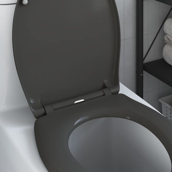 vidaXL Toilet s&aelig;de Antracit 44,8 x 37,3 x 4,2 cm Duroplast