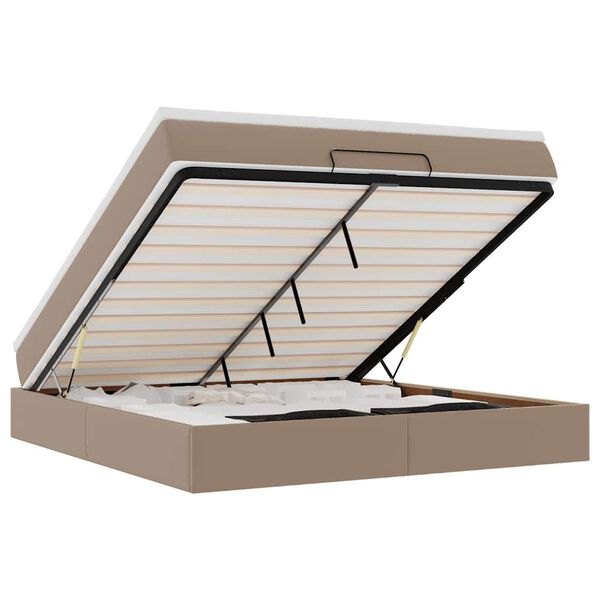 vidaXL osmannisk sengeramme med madras 180x200cm kunstl&aelig;der