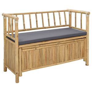 vidaXL Have opbevaringsb&aelig;nk 110 x 47 x 80 cm Bambus Naturfarvet