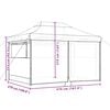 vidaXL Party Tent Gr&aring;brun 279 x 410 x 315 cm Oxford stof