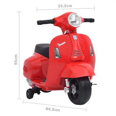 vidaXL eldrevet motorcykel til børn Vespa GTS300 rød