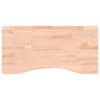 vidaXL skrivebordsplade 80x(36-40)x2,5 cm massivt b&oslash;getr&aelig;