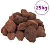 vidaXL vulkanske sten 25 kg 5-8 cm r&oslash;d