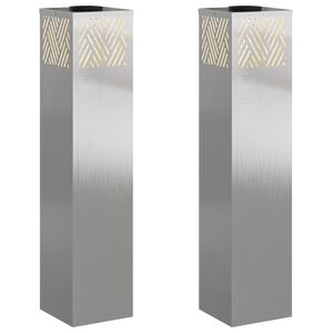 vidaXL Solar LED sti lys 2 stk. Varm hvid 18 x 18 x 80 cm