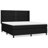 vidaXL kontinentalseng med madras 160x200 cm stof sort