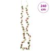 vidaXL blomsterguirlander til jul 6 stk. 240 cm rød og champagnefarvet