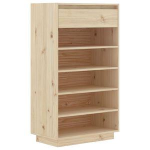 vidaXL skoreol 60x34x105 cm massivt fyrretr&aelig;