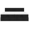 vidaXL osmannisk sengeramme med madrasser 200x200 cm stof sort