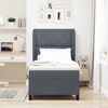 vidaXL Box spring seng med madras M&oslash;rkegr&aring; 190 x 90 cm Polyester