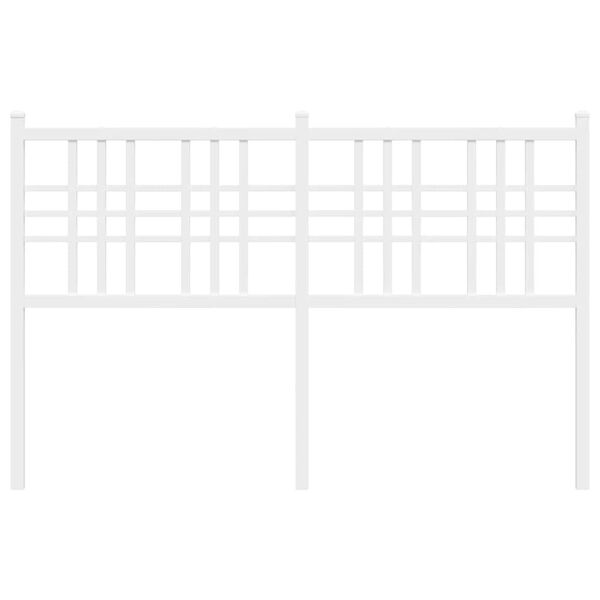 vidaXL udskiftningsgavl 120 cm metal hvid