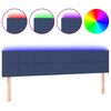 vidaXL sengegavl med LED-lys 160x5x78/88 cm stof bl&aring;