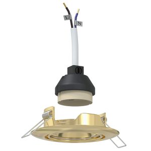 vidaXL Spotlight 6 pcs Guld 9 x 9 x 2.5 cm Metal