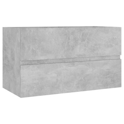 vidaXL vaskeskab 80x38,5x45 cm spånplade betongrå