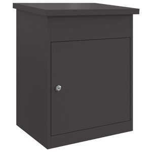 vidaXL Pakke drop boks med opbevaring Sort 47,5 x 38 x 59 cm St&aring;l