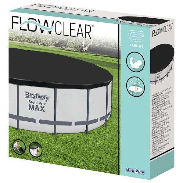 Bestway Flowclear Fast Set poolovertr&aelig;k 555 cm