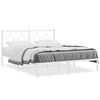 vidaXL sengeramme med sengegavl 150x200 cm metal hvid