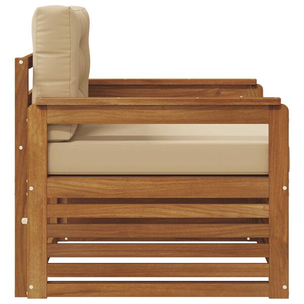 vidaXL Udend&oslash;rs sofagruppe Soli Akacietr&aelig; og polyester Naturfarvet