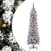 vidaXL Kunstigt juletr&aelig; Hvid 180 cm PVC og metal og plast