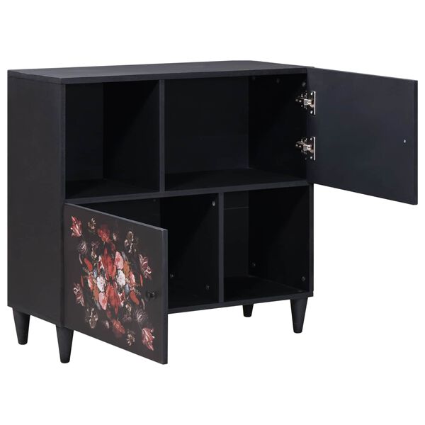 vidaXL Opbevaringsskabe Flerfarvet 80 x 33,5 x 75 cm Massivt mangotræ