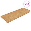 vidaXL selvkl&aelig;bende trappem&aring;tter 30 stk. 65x21x4 cm sisal-look sisal