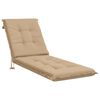 vidaXL Solseng Pude GEMERT 100% polyester Sandfarvet 190 x 60 x 9 cm