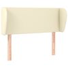 vidaXL sengegavl med kanter 103x23x78/88 cm kunstl&aelig;der cremefarvet