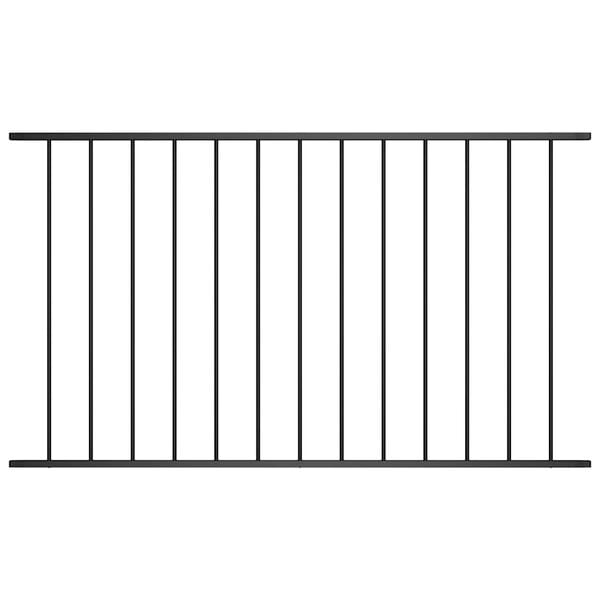 vidaXL hegnspanel Woerden Pulverlakeret st&aring;l 1,7x1 m sort