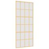 vidaXL skyded&oslash;r 90x205 cm matteret sikkerhedsglas og aluminium gylden