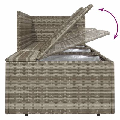vidaXL loungesæt til haven 3 dele med hynder polyrattan grå