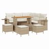 vidaXL Havesofa S&aelig;t 9 stk. Beige polyrattan