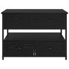 vidaXL Sofabord med skuffe Sort eg 70 x 50 x 54,5 cm Konstrueret tr&aelig;