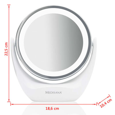 Medisana 2-i-1 kosmetikspejl CM 835 12 cm hvid 88554