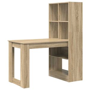 vidaXL Bord Sonoma eg Konstrueret tr&aelig; 122 x 67 x 145 cm