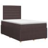 vidaXL Boxmadras med topmadras M&oslash;rk Brun 120 x 190 cm Stof