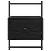 vidaXL Natskab med skuffe Sort eg 35 x 30 x 51 cm Konstrueret tr&aelig;