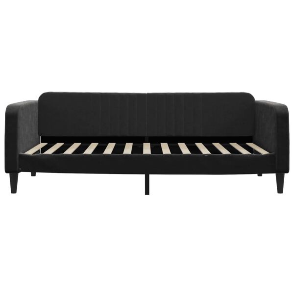 vidaXL daybed med madras 100x200 cm velour sort