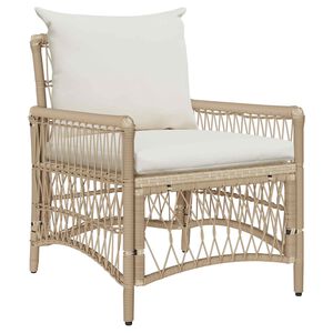 vidaXL Have Stol Beige polyrattan