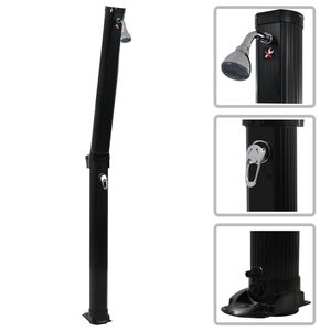 vidaXL solopvarmet bruser foldbar 214 cm 23 l sort