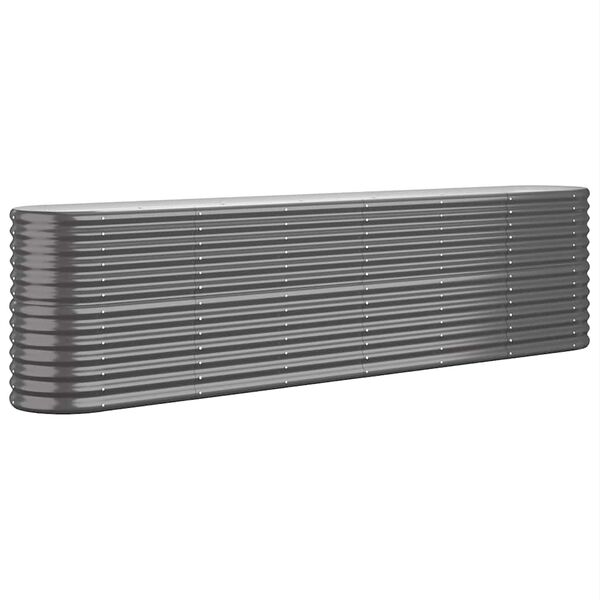 vidaXL plantekasse 260x40x68 cm galvaniseret st&aring;l antracitgr&aring;