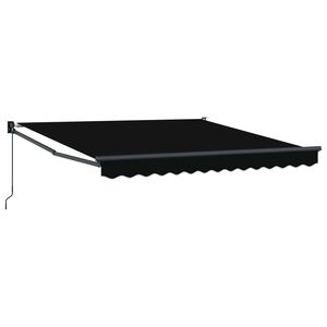 vidaXL Udtr&aelig;kkelig markise Sort 350 x 250 cm