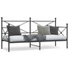 vidaXL daybed uden madras 80x200 cm st&aring;l sort
