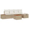 vidaXL Havesofa S&aelig;t 6 stk. Beige polyrattan