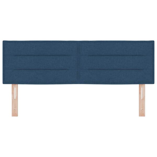 vidaXL Hovedg&aelig;rde med hovedg&aelig;rde Bl&aring; 144 cm Faux l&aelig;der