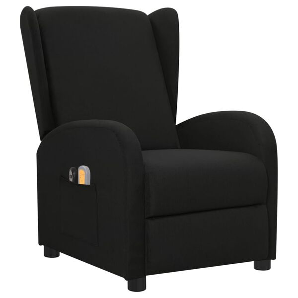 vidaXL eldrevet massagestol stof sort