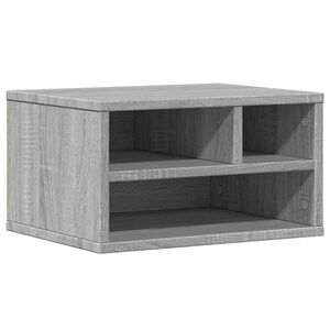 vidaXL printerstativ 40x32x22,5 cm konstrueret tr&aelig; gr&aring; sonoma-eg