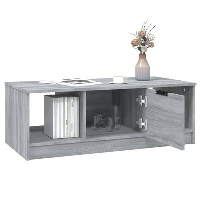 vidaXL sofabord 102x50x36 cm konstrueret træ grå sonoma-eg
