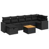 vidaXL sofas&aelig;t til haven 8 dele med hynder polyrattan sort