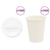 vidaXL kaffekopper af papir med l&aring;g 1000 stk. 8oz 200ml