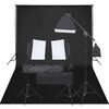 vidaXL fotostudies&aelig;t med lampes&aelig;t og baggrund